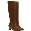 CLARKS WOMENS ZIP HIGH LEG BOOT - WALNUT SUEDE